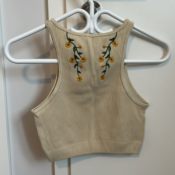 Zara Flower Embroidered Tank Top (Size XS-S) - Picture 2 of 2